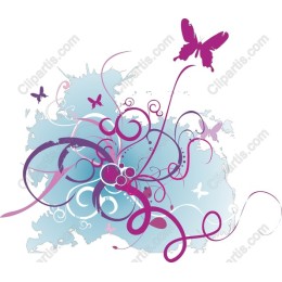 Whimsical Butterfly Swirl