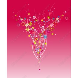 Vibrant Floral Swirl
