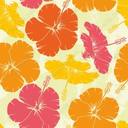 Tropical Hibiscus Pattern