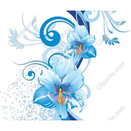 Blue Lily Elegance - Floral