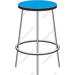 Blue Top Bar Stool