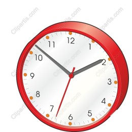 Classic Red Round Wall Clock