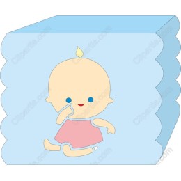 Adorable Baby on Block