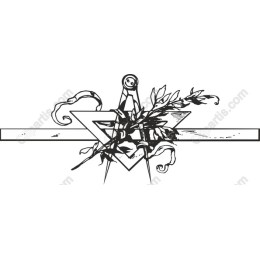 Masonic Emblem with Foliage