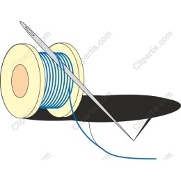 Sewing Spool and Needle
