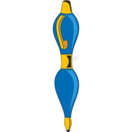 Stylized Blue Pen