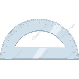 Clear Modern Protractor