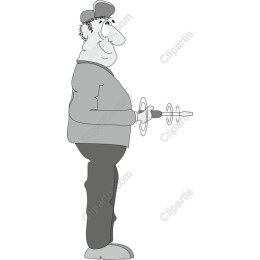 Cheerful Worker with Drill