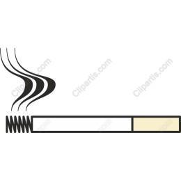 Minimalist Cigarette with Smoke
