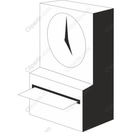 Vintage Clock and Mail Slot
