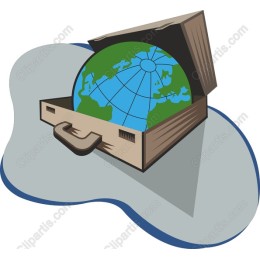 Adventurous Globe in Suitcase