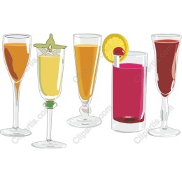 Vibrant Cocktail Glasses