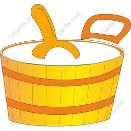 Charming Yellow Wooden Bucket