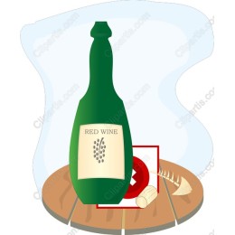Elegant Red Wine Bottle