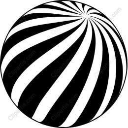Black and White Spiral Sphere