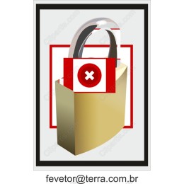 Secure Padlock with Red Prohibition Symbol