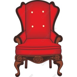 Elegant Red Vintage Armchair