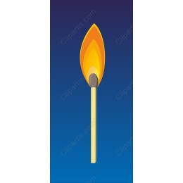 Vibrant Matchstick Flame