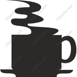 Minimalist Steaming Coffee Cup