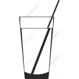 Tall Glass with Straw