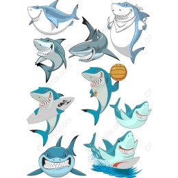 Cartoon Shark Bundle - Set