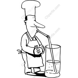 Whimsical Chef Cooking