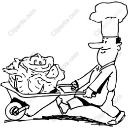 Chef with Wheelbarrow