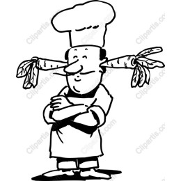 Cheerful Chef with Carrots