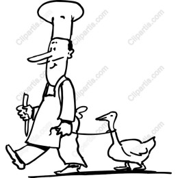 Whimsical Chef and Goose