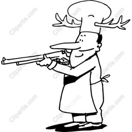 Whimsical Chef with Antlers