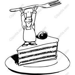 Cheerful Chef Holding Cake