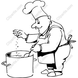 Cheerful Chef Stirring a Pot