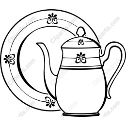 Classic Floral Teapot and Plate