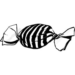 Black and White Striped Candy