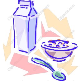 Core Breakfast - Milk, Cereal, and Spoon
