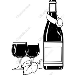 Elegant Wine Bottle and Glasses