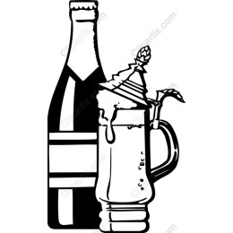 Festive Beer and Champagne