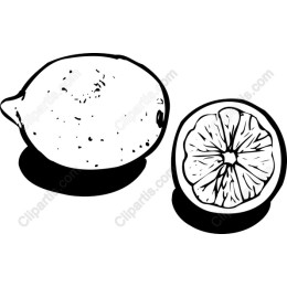 Lemon - Black and White Minimalist