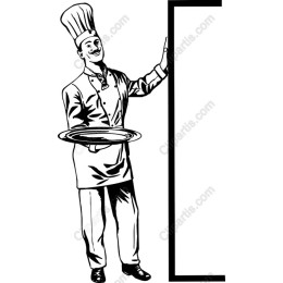 Cheerful Chef Holding Platter