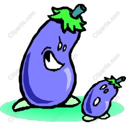 Whimsical Cartoon Eggplants