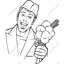 Cheerful Ice Cream Vendor