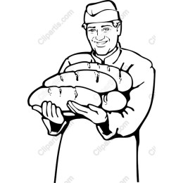 Joyful Baker with Fresh Bread