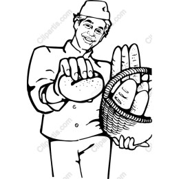 Cheerful Baker Holding Fresh Bread