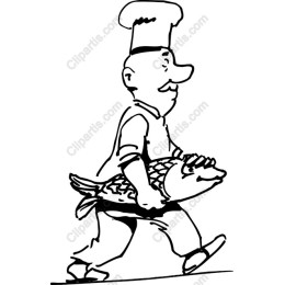 Cheerful Chef with Fish