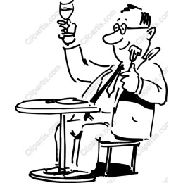 Cheerful Gentleman Dining