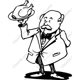 Elegant Butler with Roast Chicken