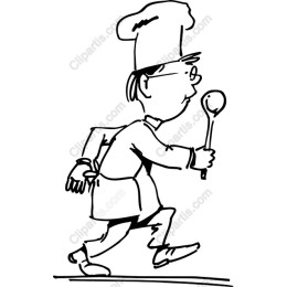 Cheerful Chef in Motion