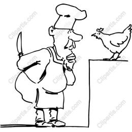 Whimsical Chef & Chicken