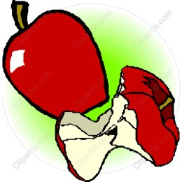 Whimsical Red Apple