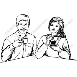 Cheerful Couple Coffee Break